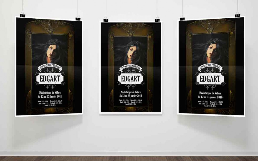 Affiche exposition du peintre Edgart