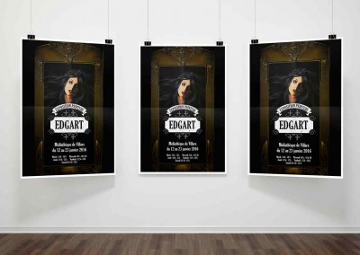 Affiche exposition du peintre Edgart