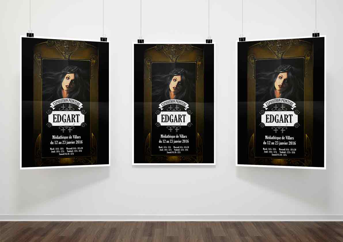 affiche expo peintre Edgart