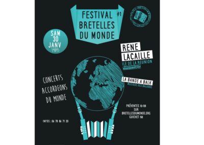 Affiche festival accordéon Bretelles du monde